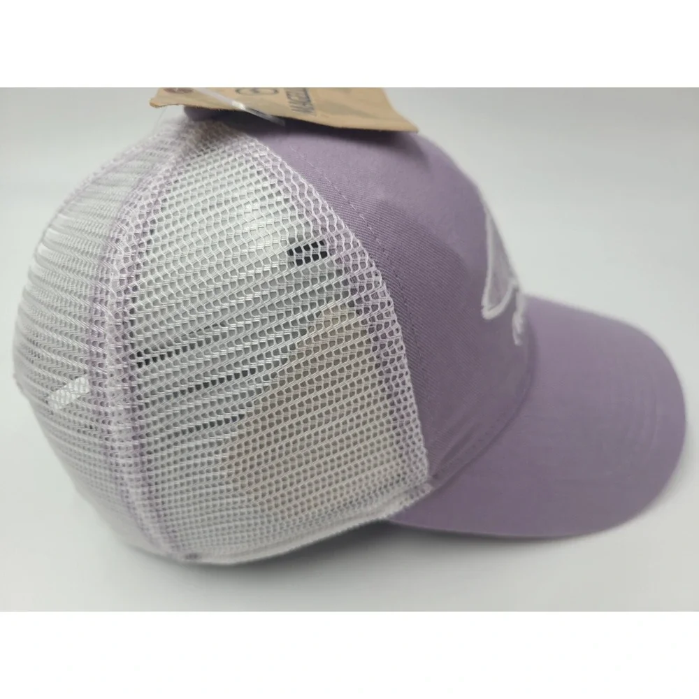Women Magellan Outdoors Fish Mesh Trucker Snapback Hat‎ Cap Casual Purple White